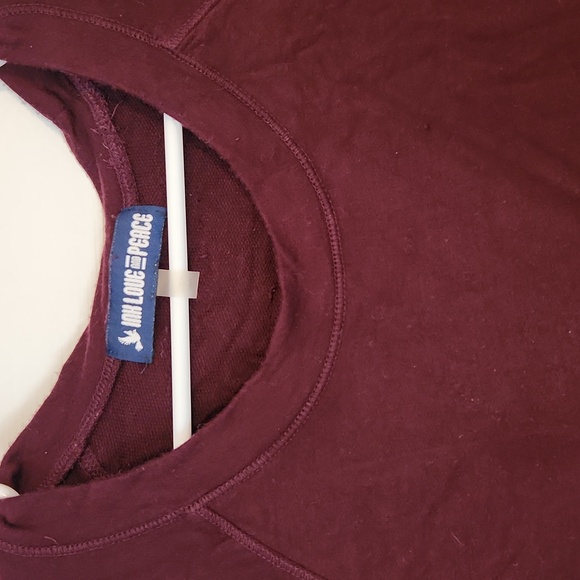 Maroon Long Sleeve Nursing Top - Picture 2 of 4